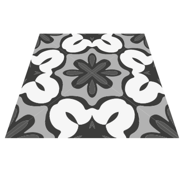Vinyl teppich badezimmer im hydraulischen graustil - TenStickers