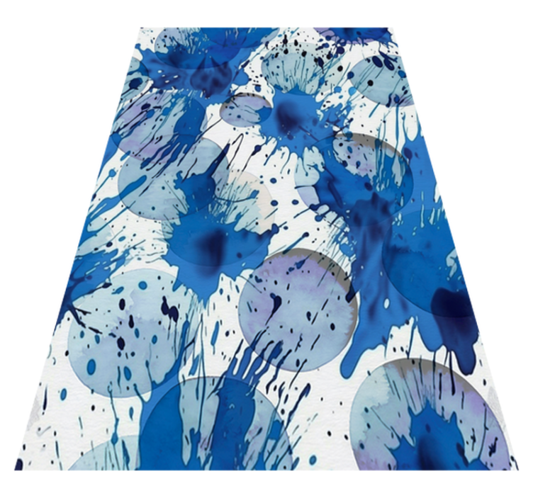 Vinyl teppich badezimmer blaue tinten kreise - TenStickers