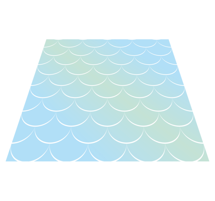 Vinyl teppich badezimmer mit pastellfarbenem schuppenmuster - TenStickers