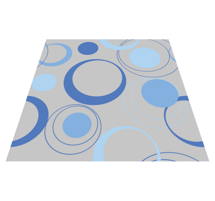 Vinyl teppich badezimmer minimal blaue blasen - TenStickers