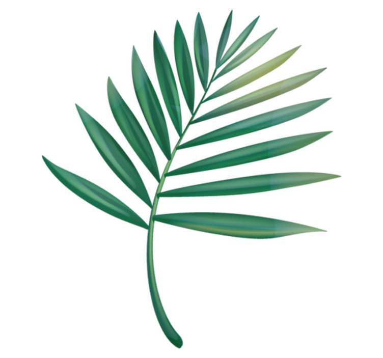 Vinyl teppich badezimmer blatt palme - TenStickers