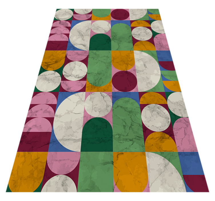 Vinyl teppich badezimmer mit geometrischen texturen - TenStickers