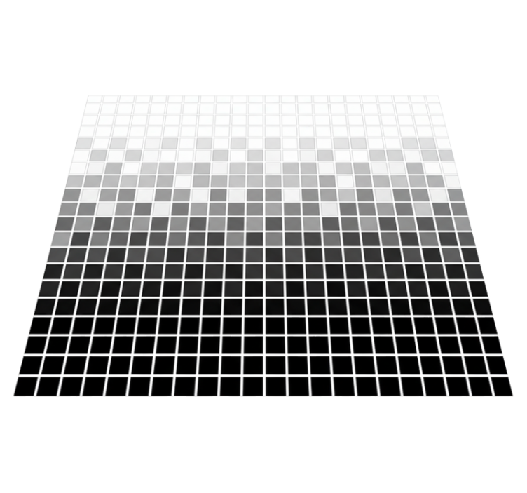 Vinyl teppich badezimmer mit kleinen monochromen mosaiken - TenStickers