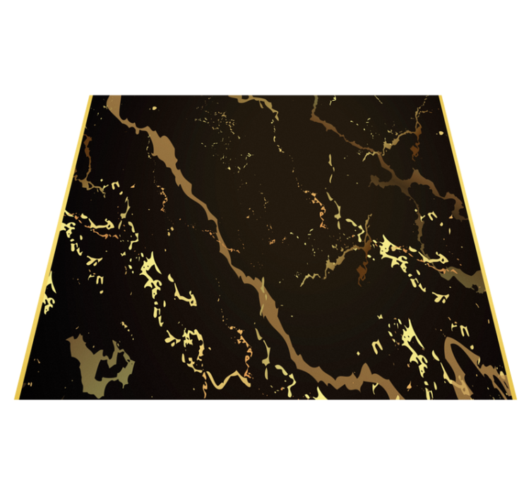 Vinyl teppich büro marmorstruktur schwarz gold - TenStickers