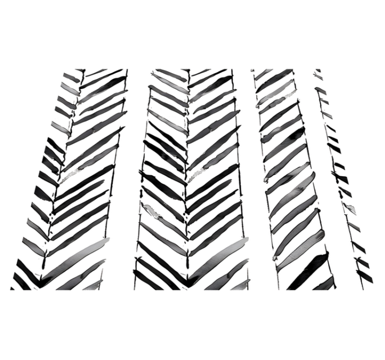 Vinyl teppich büro in schwarz-weißem geometrischen design - TenStickers