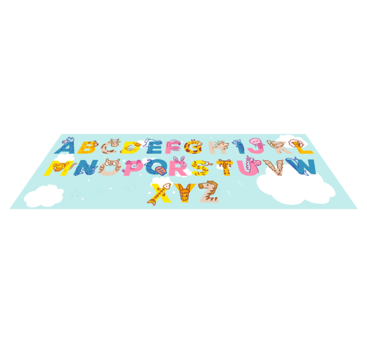Vinyl Teppich Schlafzimmer alphabet Educational Design - TenStickers