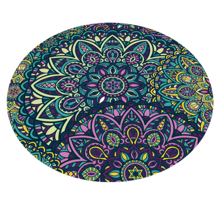 Vinyl teppich mandala mit mandala muster - TenStickers