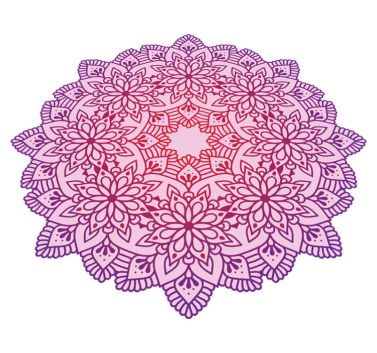 Vinyl teppich mandala mit mandala emblem - TenStickers