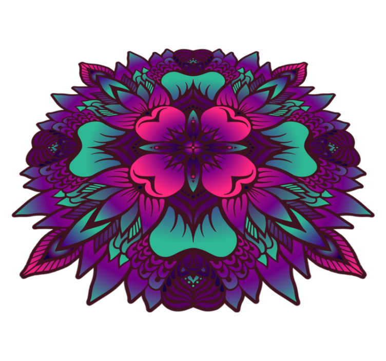 Vinyl teppich mandala im mandala design - TenStickers