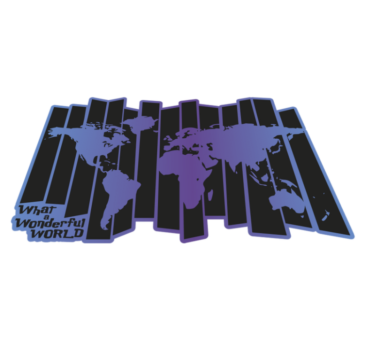 Vinyl Teppich Weltkarte wunderbare welt folie - TenStickers