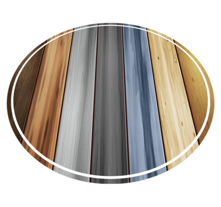 Vinylteppich holzoptik gestreiftes holz-zirkel - TenStickers