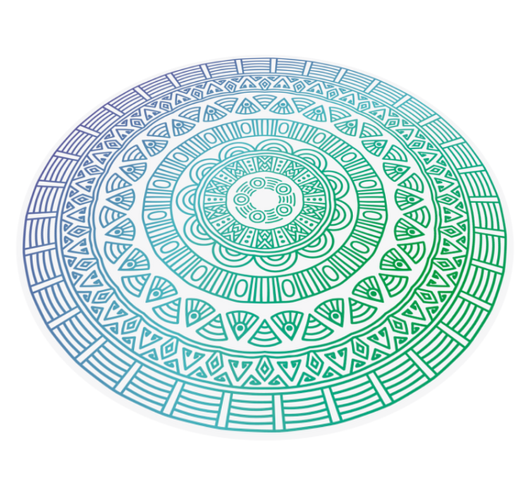 Vinyl teppich mandala kreisförmiges muster - TenStickers