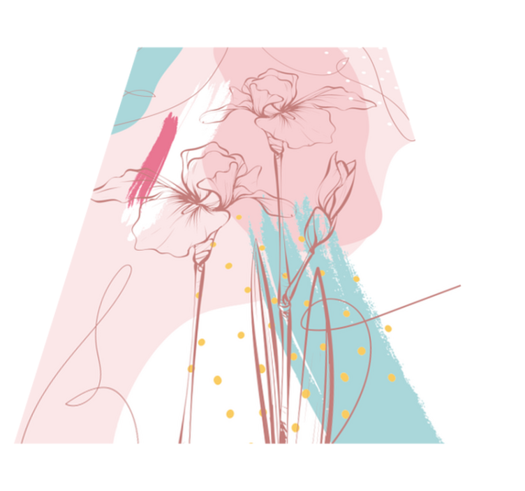 Vinyl Teppich Blumen abstrakte florale muster - TenStickers