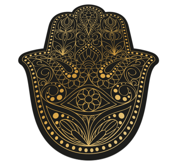 Vinyl Teppich Mandala zier-hamsa - TenStickers