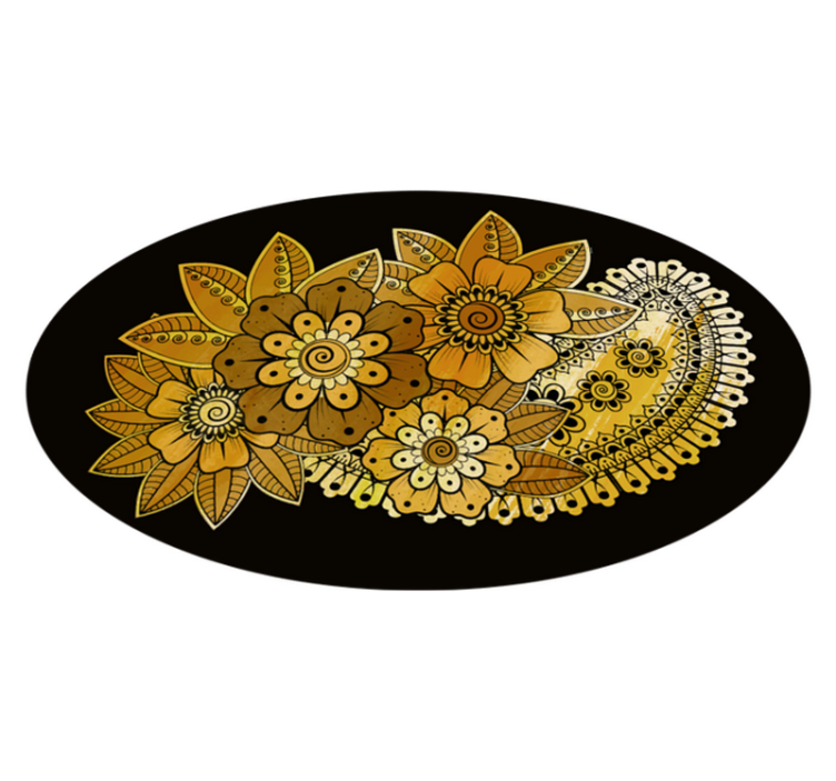Vinyl teppich mandala mit mandala detail - TenStickers