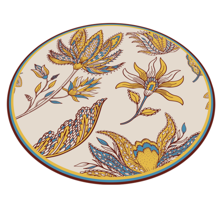 Vinyl Teppich Blumen kunstvolle florale eleganz - TenStickers