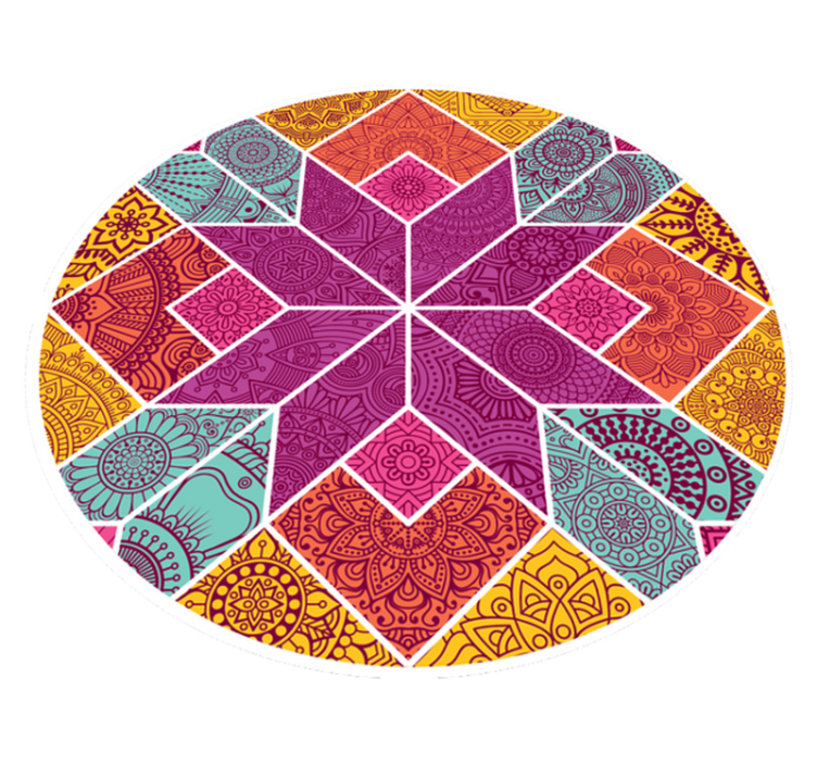 Vinyl teppich mandala komplexität - TenStickers