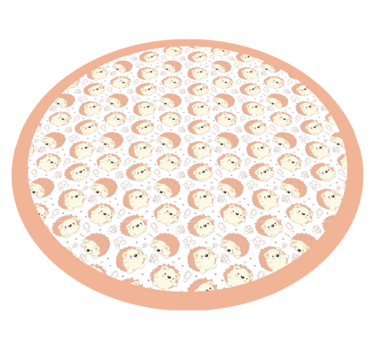 Vinyl Teppich Baby löwe kreisförmiges muster - TenStickers