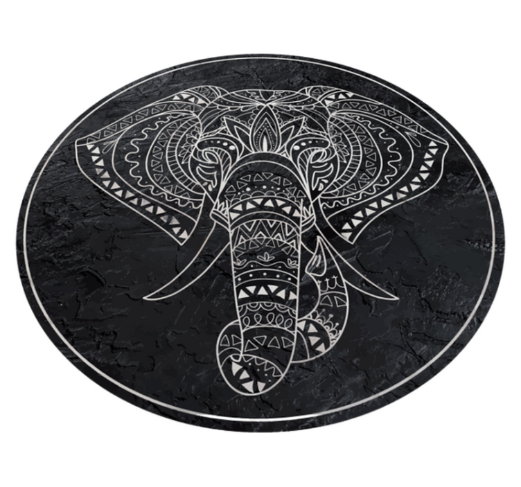 Vinyl teppich mandala elefant - TenStickers