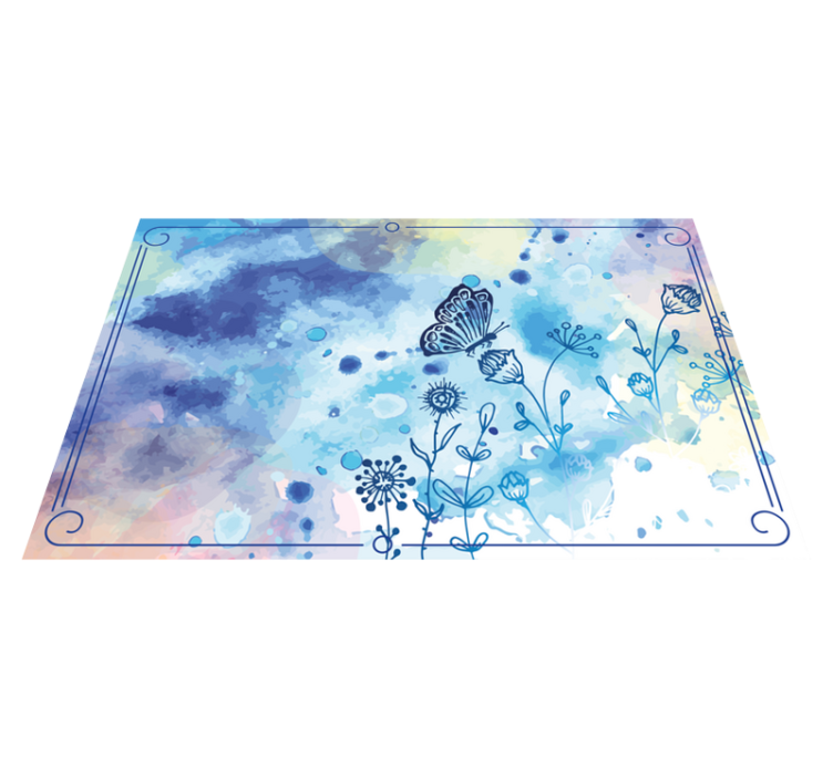 Vinyl Teppich Blumen florale aquarell-eleganz - TenStickers