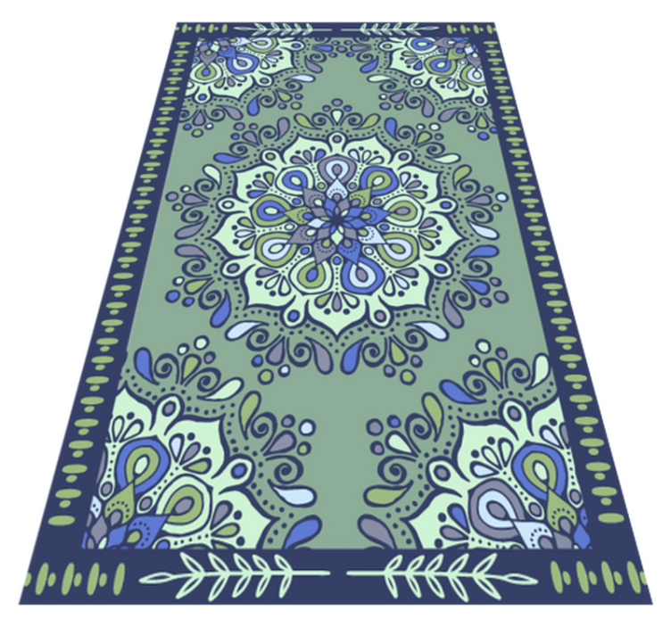 Vinyl teppich mandala mit mandala motiv mittelpunkt - TenStickers