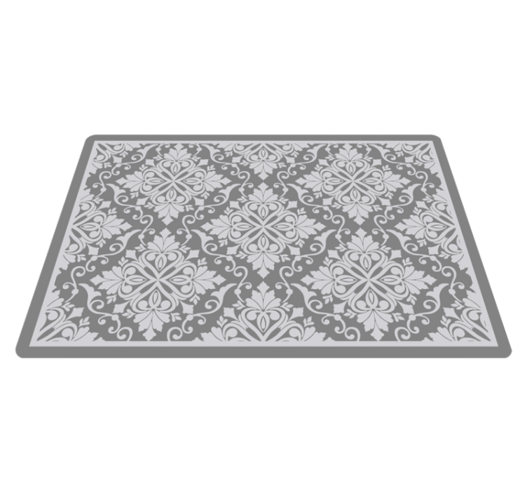 Vinyl Teppich minimalistisch elegantes monochromes laub - TenStickers