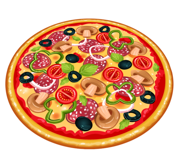 Vinyl Teppich Küche leckeres pizzastück - TenStickers