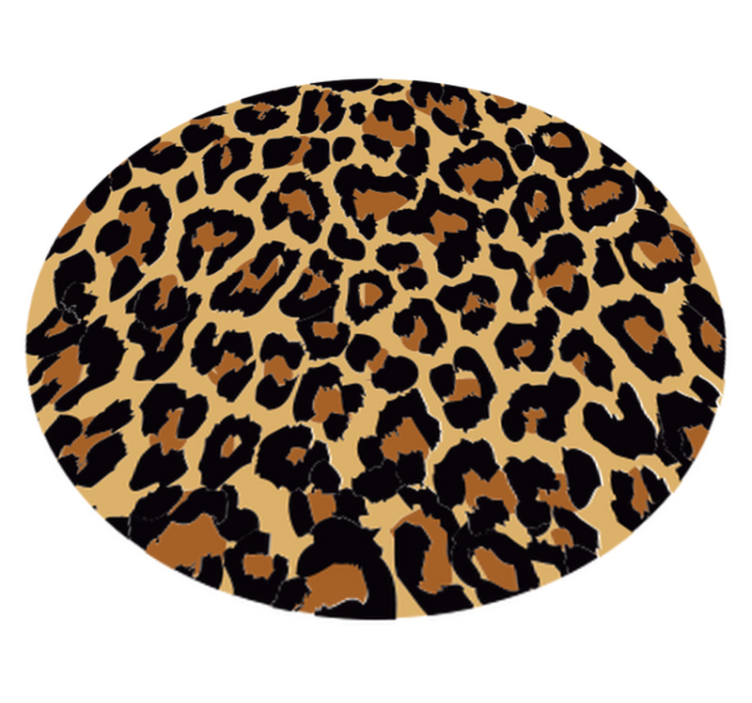 Vinyl Teppich Tiermuster leopardenfleck kreis - TenStickers