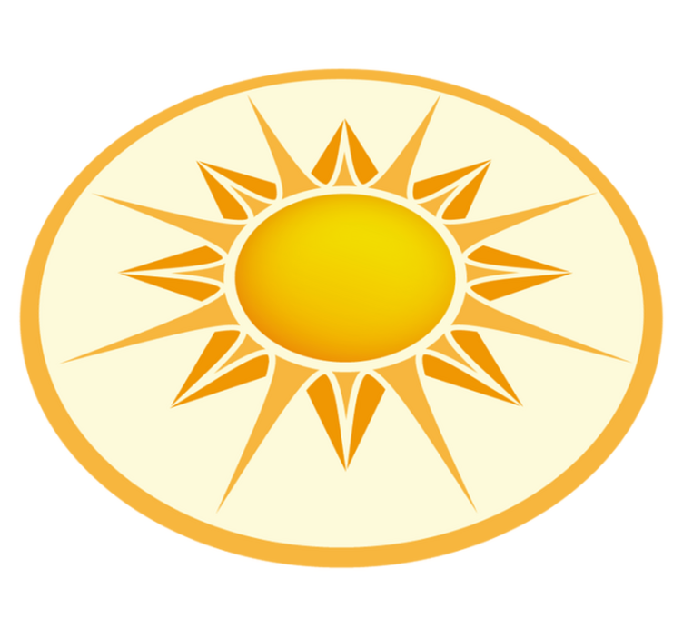 Vinyl Teppich kindlich sonniger emblemkreis - TenStickers