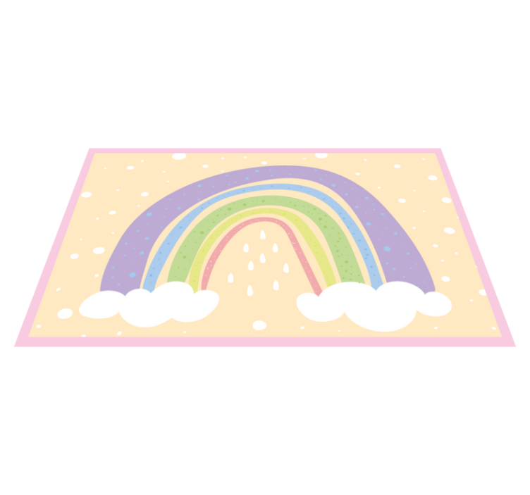 Vinyl Teppich kindlich pastell regenbogen - TenStickers