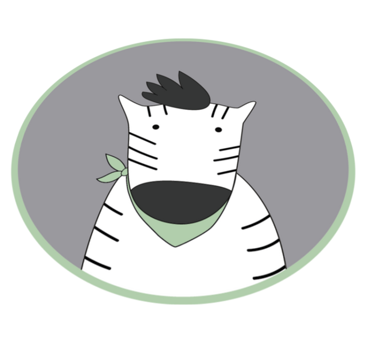 Vinyl Teppich Kinder fröhliches zebra - TenStickers