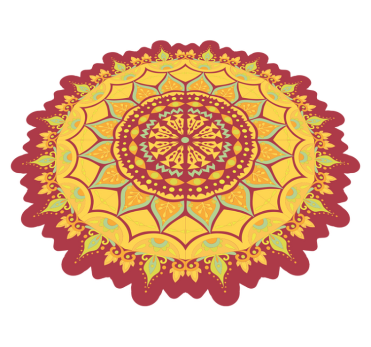 Vinyl teppich mandala als mandala boden kunst - TenStickers