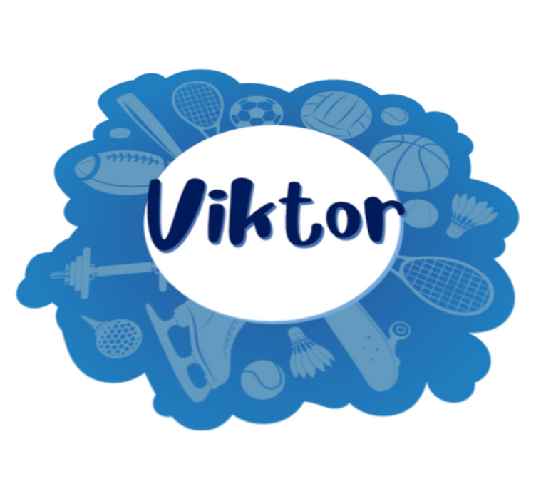 Vinyl Teppich mit Namen personalisiertes sportemblem - TenStickers