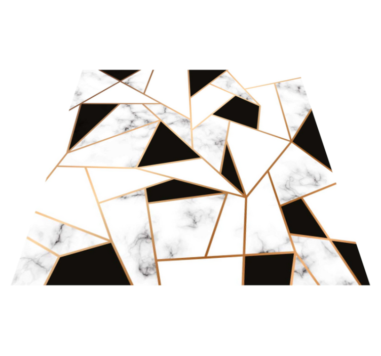 Vinyl Teppich Marmor geometrisches design - TenStickers