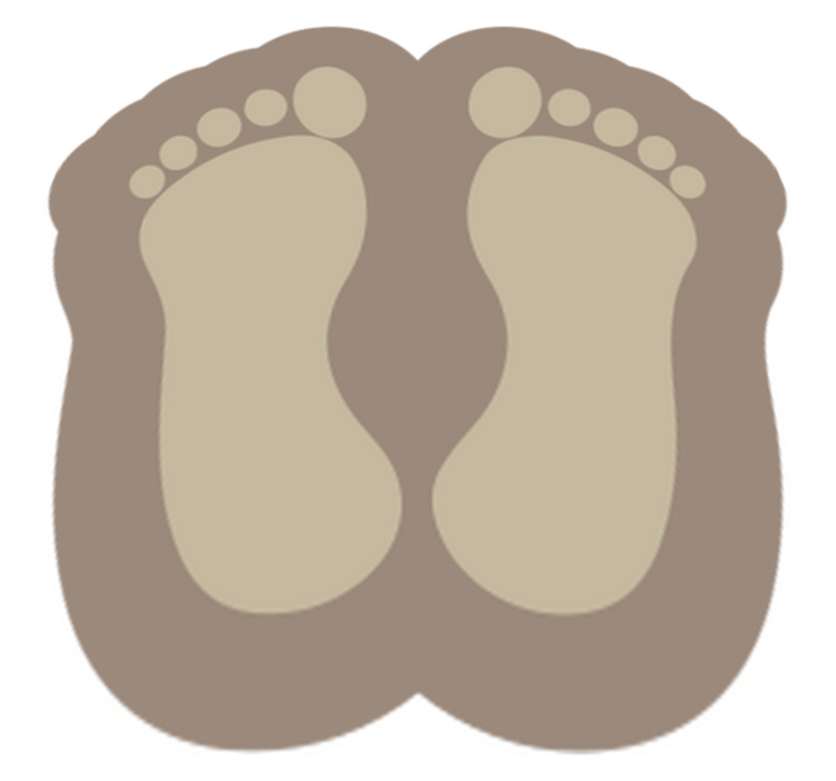 Vinyl Teppich Baby fußabdruckkonturen - TenStickers