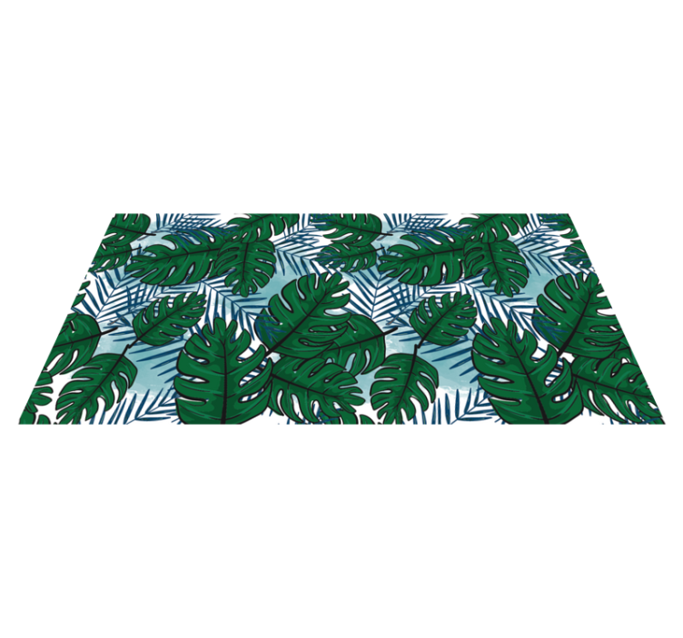 Vinyl Teppich Blumen tropisches monstera-muster - TenStickers