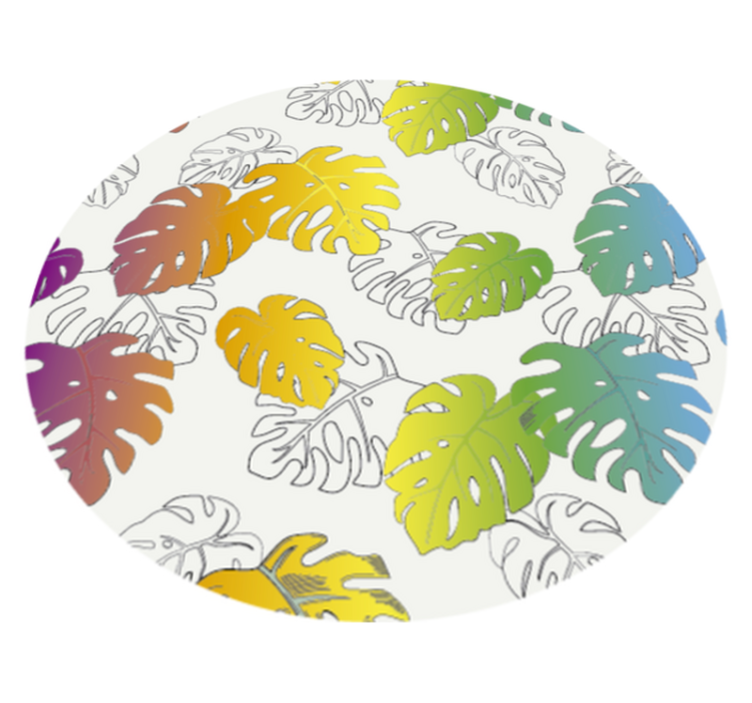 Vinyl Teppich Blumen tropische monstera-freude - TenStickers