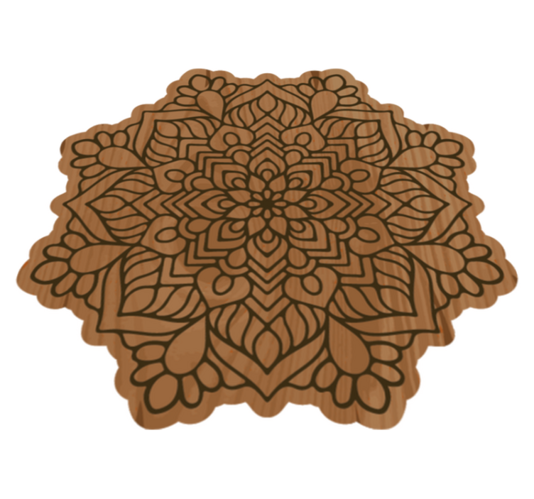 Vinyl teppich mandala filigrane muster - TenStickers