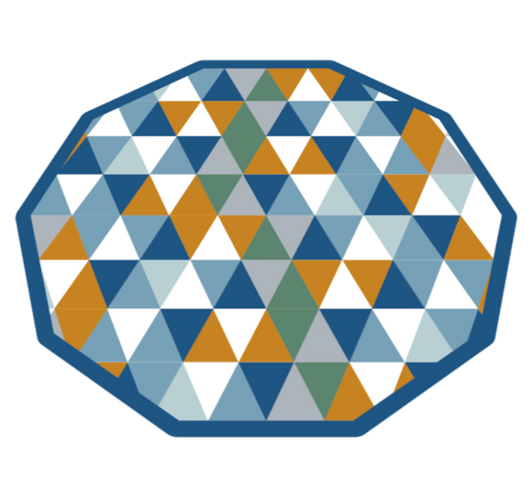 Vinyl Teppich geometrisch geometrisches achteck - TenStickers