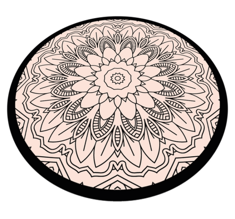 Vinyl teppich mandala schlichtheit - TenStickers
