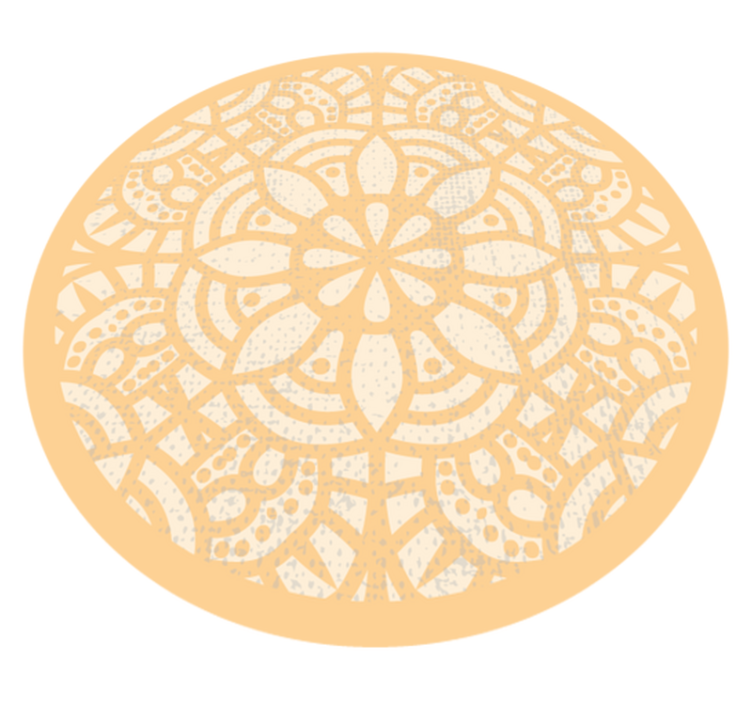 Vinyl teppich mandala mit mandala motiv kreis - TenStickers