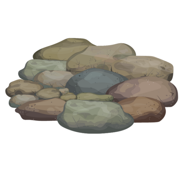 Vinyl Teppich Steinoptik kieselsteinillustration - TenStickers