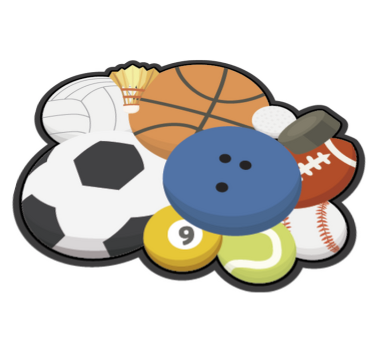 Vinyl Teppich Spiele sportcollage - TenStickers