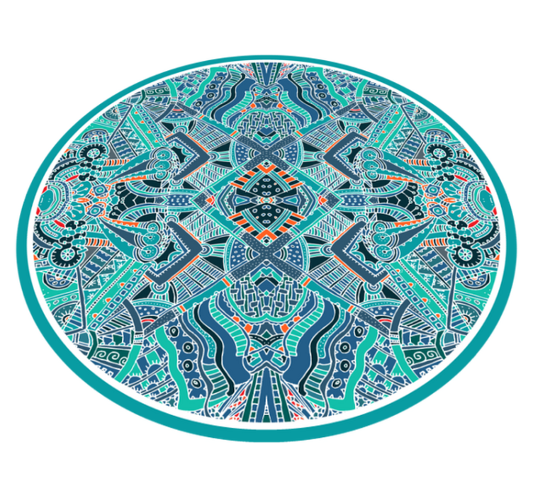 Vinyl teppich mandala kreisform - TenStickers