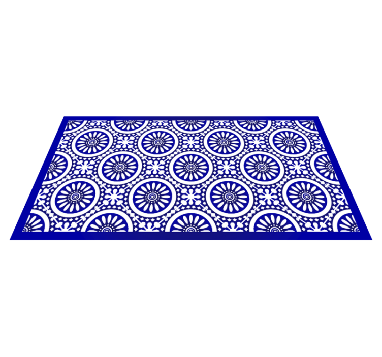 Vinyl teppich mandala im kreisförmigen muster - TenStickers