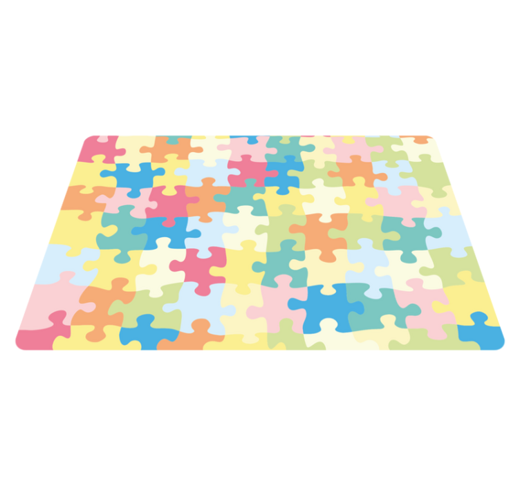 Vinyl Teppich Kinderzimmer puzzle-muster - TenStickers