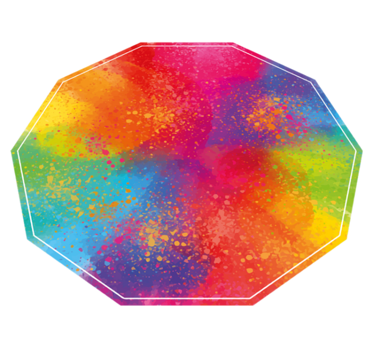 Vinyl Teppich Marmor bunt bespritztes sechseck - TenStickers