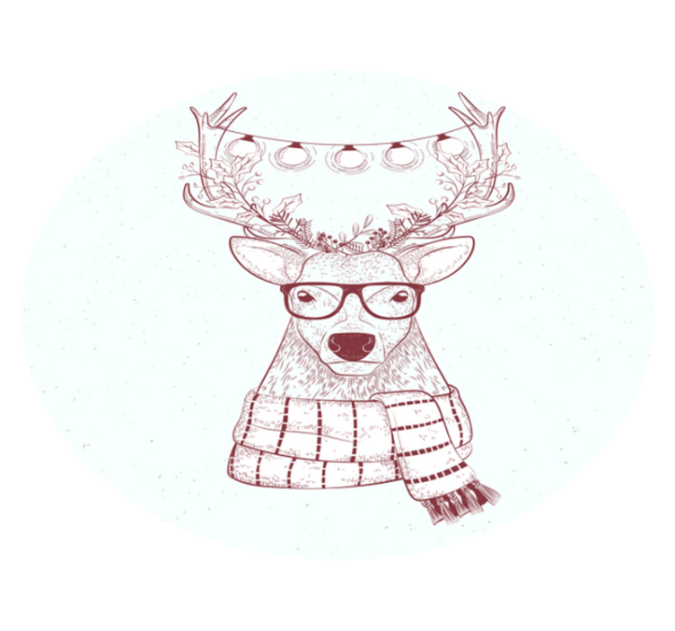 Vinyl Teppich Weihnachten festliche rentierillustration - TenStickers