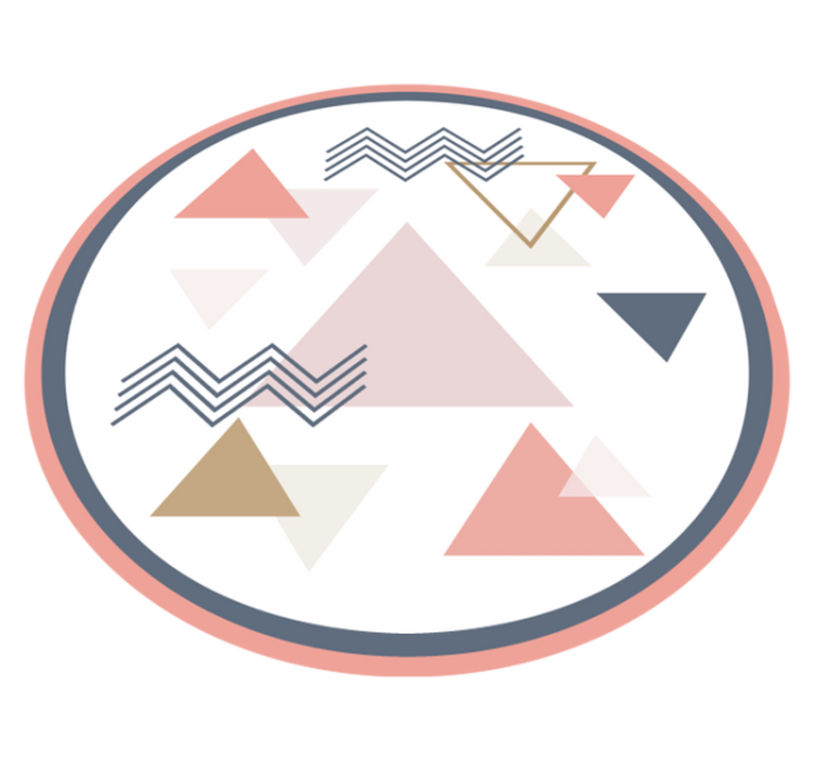 Vinyl Teppich geometrisch geometrischen abstrakten kreis - TenStickers