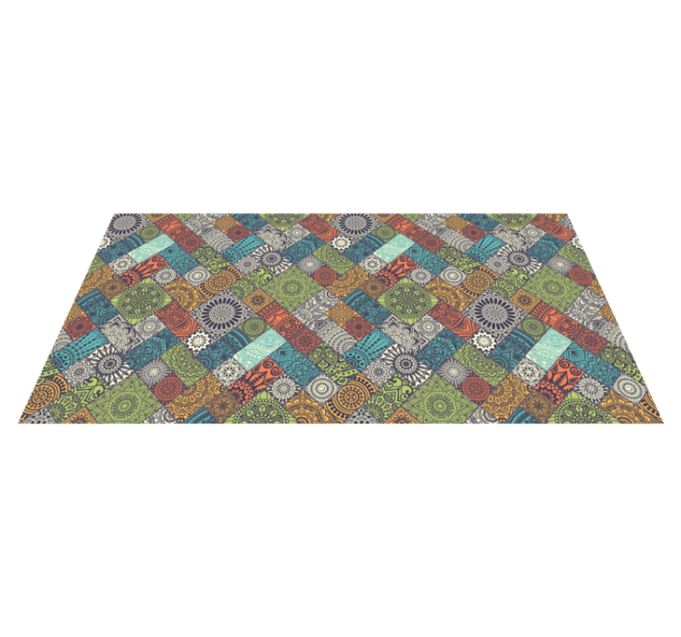 Vinyl teppich mandala patchwork weg - TenStickers